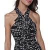 image:imageKarl Lagerfeld Womens Multi Color Sleevelss Mock Neck Midi DressBlack Soft White