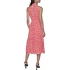 image:imageKarl Lagerfeld Womens Multi Color Sleevelss Mock Neck Midi DressSunset Coral Multi