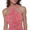 image:imageKarl Lagerfeld Womens Multi Color Sleevelss Mock Neck Midi DressSunset Coral Multi