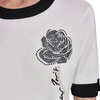 image:imageKarl Lagerfeld Womens Pearl Detail Sequin Flower SweaterSoft WhiteBlack