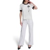 image:imageKarl Lagerfeld Womens Pearl Detail Sequin Flower SweaterSoft WhiteBlack