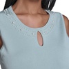 image:imageKarl Lagerfeld Womens Pearl Neckline Sleeveless SweaterFresh Mint