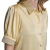 image:imageKarl Lagerfeld Womens Polished ButtonFront Everyday Essential Versatile BlousePana Cotta