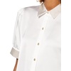 image:imageKarl Lagerfeld Womens Polished ButtonFront Everyday Essential Versatile BlouseSoft White