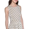 image:imageKarl Lagerfeld Womens Polka Dot Print Sleeveless Midi Dress with PocketsOyster Gray Black