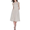 image:imageKarl Lagerfeld Womens Polka Dot Print Sleeveless Midi Dress with PocketsOyster Gray Black