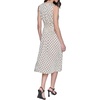 image:imageKarl Lagerfeld Womens Polka Dot Print Sleeveless Midi Dress with PocketsOyster Gray Black