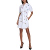 image:imageKarl Lagerfeld Womens Poplin Shirt Dress with Tie WaistWhiteBlithe Bl Multi
