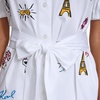 image:imageKarl Lagerfeld Womens Poplin Shirt Dress with Tie WaistWhiteBlithe Bl Multi