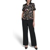 image:imageKarl Lagerfeld Womens Printed Camp Shirt with Sewing ThemeBlack Combo