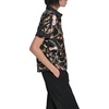 image:imageKarl Lagerfeld Womens Printed Camp Shirt with Sewing ThemeBlack Combo