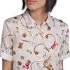 image:imageKarl Lagerfeld Womens Printed Camp Shirt with Sewing ThemeSoft White Multi