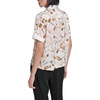 image:imageKarl Lagerfeld Womens Printed Camp Shirt with Sewing ThemeSoft White Multi