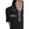 image:imageKarl Lagerfeld Womens Puff Sleeve Tweed Collar Essential DressBlack