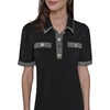 image:imageKarl Lagerfeld Womens Puff Sleeve Tweed Collar Essential DressBlack