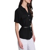 image:imageKarl Lagerfeld Womens Rosette Belt Short Sleeve BlouseBlack