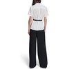 image:imageKarl Lagerfeld Womens Rosette Belt Short Sleeve BlouseSoft White