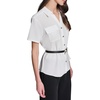 image:imageKarl Lagerfeld Womens Rosette Belt Short Sleeve BlouseSoft White