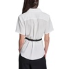 image:imageKarl Lagerfeld Womens Rosette Belt Short Sleeve BlouseSoft White