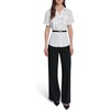 image:imageKarl Lagerfeld Womens Rosette Belt Short Sleeve BlouseSoft White