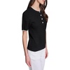 image:imageKarl Lagerfeld Womens Rosette Buttons Crew Neck SweaterBlackSoft White