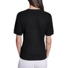 image:imageKarl Lagerfeld Womens Rosette Buttons Crew Neck SweaterBlackSoft White