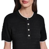 image:imageKarl Lagerfeld Womens Rosette Buttons Crew Neck SweaterBlackSoft White
