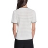 image:imageKarl Lagerfeld Womens Rosette Buttons Crew Neck SweaterSoft WhiteBlack