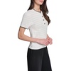 image:imageKarl Lagerfeld Womens Rosette Buttons Crew Neck SweaterSoft WhiteBlack