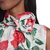 image:imageKarl Lagerfeld Womens Rosette Chiffon Clip Bright Floral Sleeveless BlouseSoft White Multi
