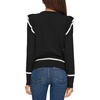 image:imageKarl Lagerfeld Womens Ruffle Sleeve Graphic SweaterBlack