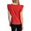 image:imageKarl Lagerfeld Womens Ruffle Sleeve Lightweight Dainty BlouseApple