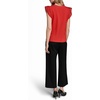 image:imageKarl Lagerfeld Womens Ruffle Sleeve Lightweight Dainty BlouseApple