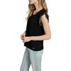 image:imageKarl Lagerfeld Womens Ruffle Sleeve Lightweight Dainty BlouseBlack