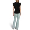 image:imageKarl Lagerfeld Womens Ruffle Sleeve Lightweight Dainty BlouseBlack