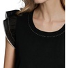 image:imageKarl Lagerfeld Womens Ruffle Sleeve Lightweight Dainty BlouseBlack
