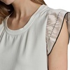 image:imageKarl Lagerfeld Womens Ruffle Sleeve Lightweight Dainty BlouseSoft White
