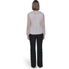 image:imageKarl Lagerfeld Womens Sheer Long Sleeve Ruffle Front VNeck Woven BlouseBirch