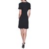 image:imageKarl Lagerfeld Womens Short Sleeve Chain Trims Scuba Crepe Shift DressBlack