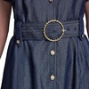 image:imageKarl Lagerfeld Womens Short Sleeve Collar Chambray Shirt Dress Fit and Flare DressDark Wash