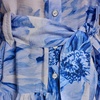 image:imageKarl Lagerfeld Womens Short Sleeve Collar Printed Ecovero Shirt Dress Sash Belt DressPorcelain Blue Multi