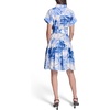 image:imageKarl Lagerfeld Womens Short Sleeve Collar Printed Ecovero Shirt Dress Sash Belt DressPorcelain Blue Multi