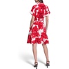 image:imageKarl Lagerfeld Womens Short Sleeve Collar Printed Ecovero Shirt Dress Sash Belt DressTomato Multi