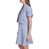 image:imageKarl Lagerfeld Womens Short Sleeve Collar Tweed Cropped JacketBlue Multi