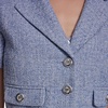 image:imageKarl Lagerfeld Womens Short Sleeve Collar Tweed Cropped JacketBlue Multi
