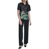 image:imageKarl Lagerfeld Womens Short Sleeve Collared Button Down Floral Camp ShirtBlack Combo