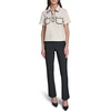 image:imageKarl Lagerfeld Womens Short Sleeve Collared Lurex Tweed TopBisque