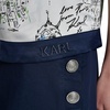 image:imageKarl Lagerfeld Womens Short Sleeve Collared Neck All Over Print Camp ShirtNaval AcademySoft White Multi