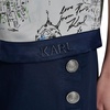 image:imageKarl Lagerfeld Womens Short Sleeve Collared Neck All Over Print Camp ShirtNaval AcademySoft White Multi