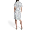 image:imageKarl Lagerfeld Womens Short Sleeve Collared Neck All Over Whimsy Print Button Down Midi DressSoft White Multi